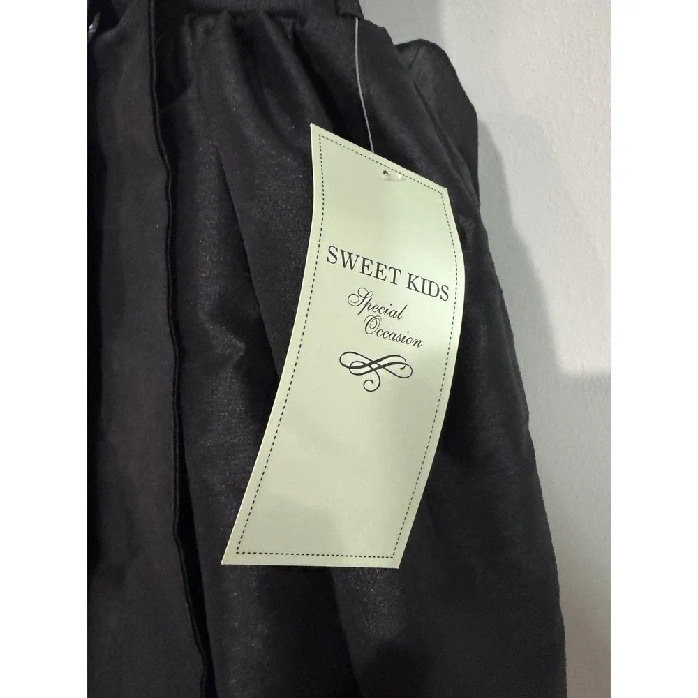 Sweet Kid's MADE IN USA party dress girls designer BLACK sz 4 BRAND NEW C47